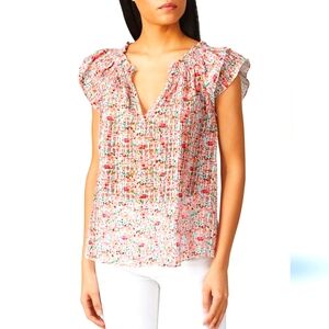 Shoshanna Elodia Floral Pink Tank Top Size M